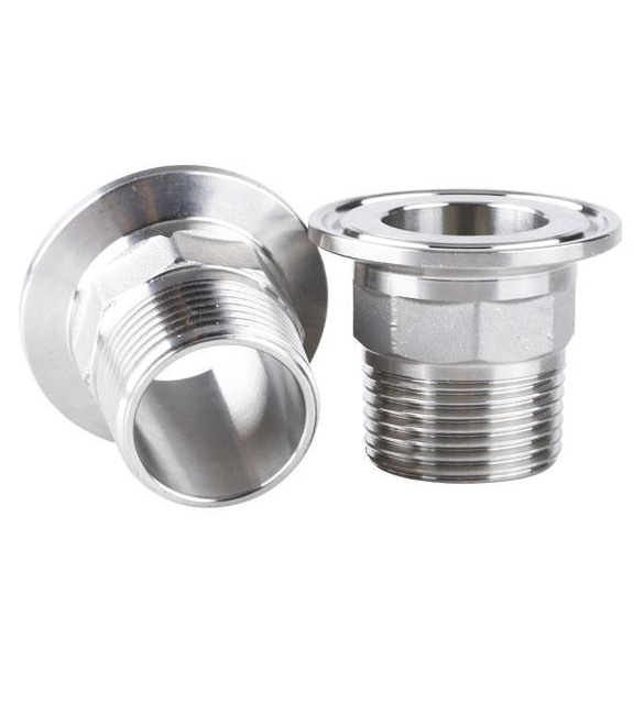 Stainless steel clamp hex male-thread adapter from the handbook
