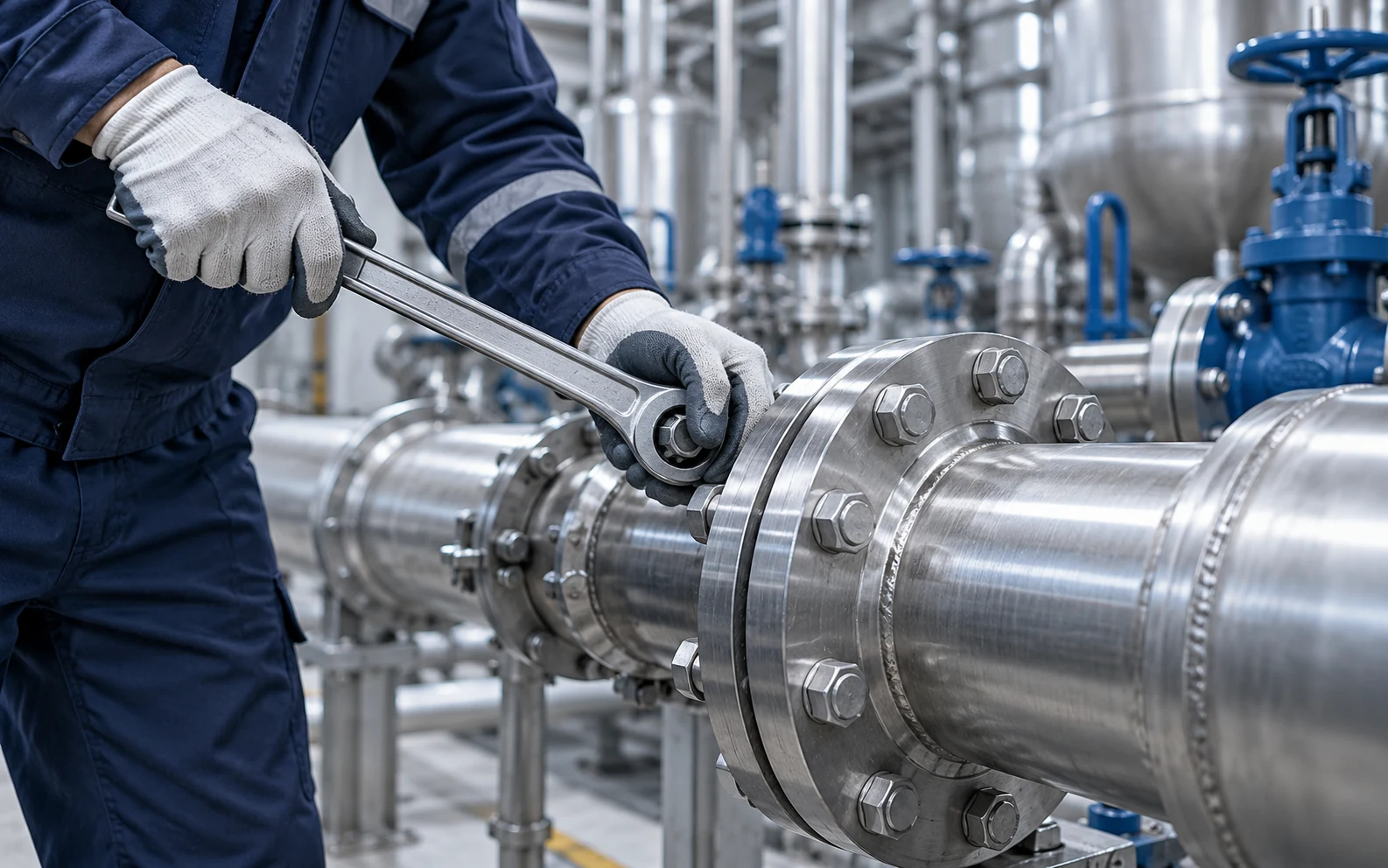 Illustrative maintenance industry scene