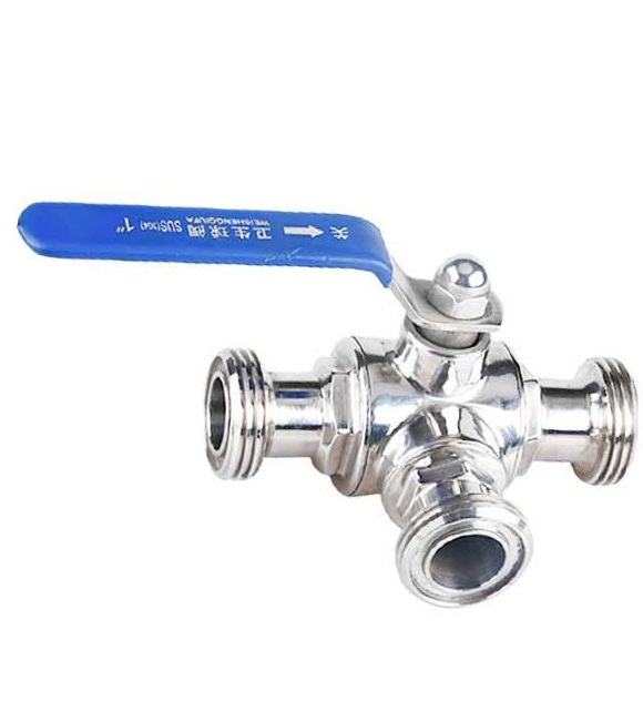 Male-Thread Three-Way Ball Valve