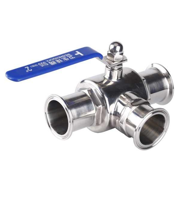 Clamp Three-Way Ball Valve